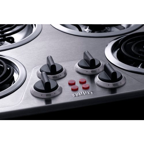 Summit Summit 24&quot; Wide 240V 4-Burner Coil Cooktop CR4SS24