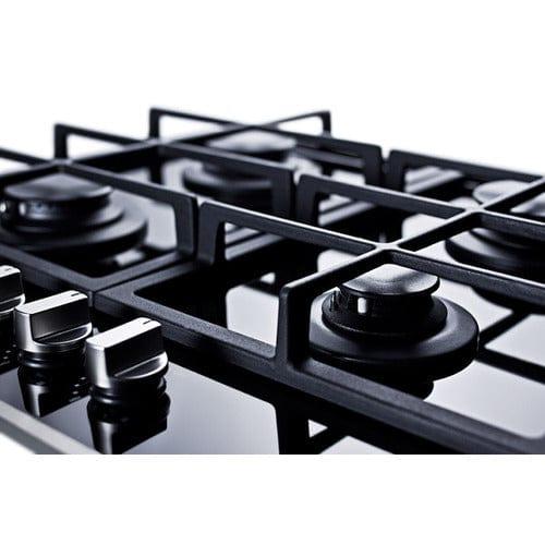Summit Summit 24" Wide 4-Burner Gas Cooktop GC424BGL