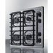 Summit Gas Cooktop Summit 24" Wide 4-Burner Natural Gas Cooktop (Brushed Chrome) ZTL033S