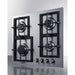 Summit Gas Cooktop Summit 24" Wide 4-Burner Natural Gas Cooktop (Stainless Steel) GCJ4SS