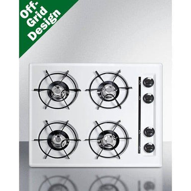 Summit Summit 24" Wide 4-Burner Propane Gas Cooktop, Battery Start WLL03P