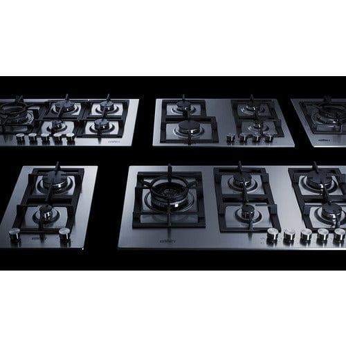 Summit Gas Cooktop Summit 24" Wide 4-Burner Propane Gas Cooktop In Stainless Steel GCJ4SSLP