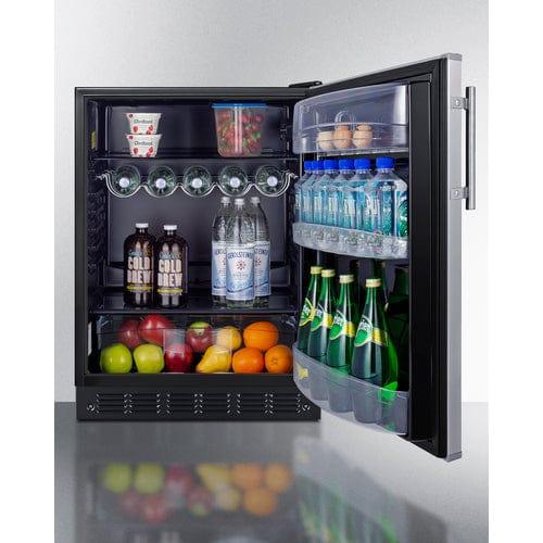 Summit Refrigerators Summit 24&quot; Wide All-Refrigerator, ADA Compliant FF6BK2SSADA