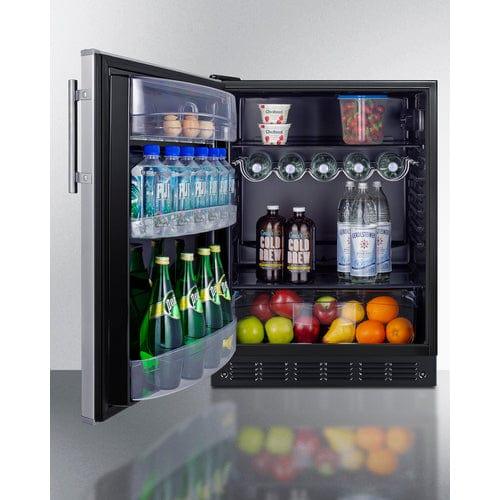 Summit Refrigerators Summit 24&quot; Wide All-Refrigerator, ADA Compliant FF6BK2SSADALHD