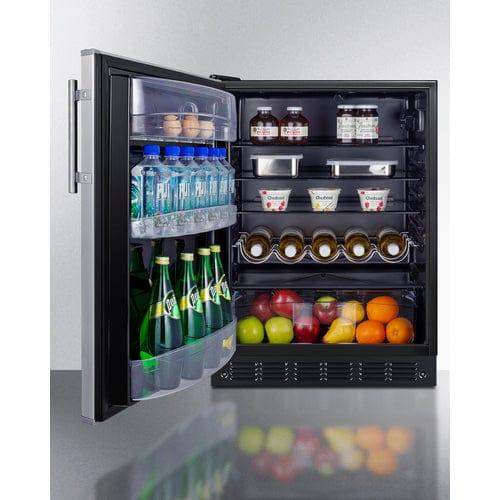 Summit Refrigerators Summit 24&quot; Wide All-Refrigerator, ADA Compliant FF6BK2SSADALHD