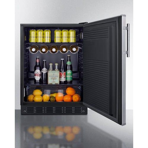 Summit Refrigerators Summit 24" Wide All-Refrigerator, ADA Compliant FF708BLSSADA