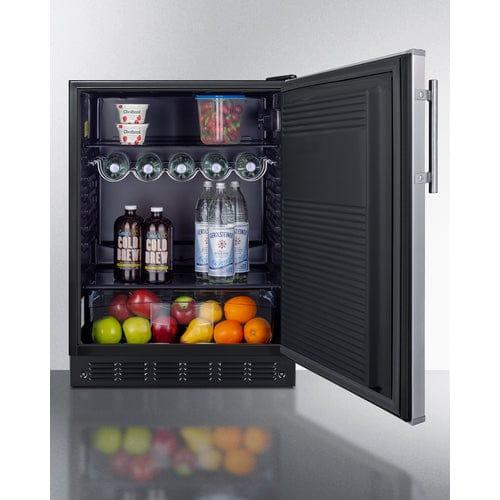 Summit Refrigerators Summit 24" Wide All-Refrigerator, ADA Compliant FF708BLSSADA