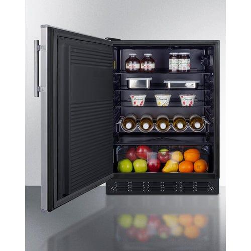 Summit Refrigerators Summit 24" Wide All-Refrigerator, ADA Compliant FF708BLSSADALHD