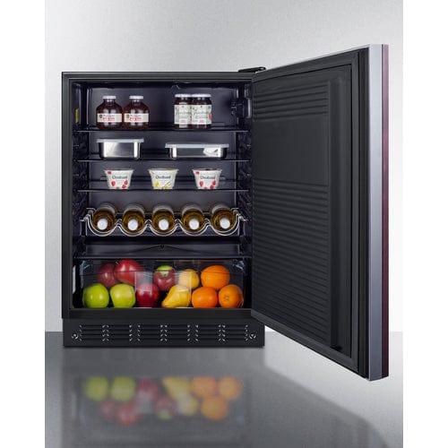 Summit Refrigerators Summit 24" Wide All-Refrigerator, ADA Compliant (Panel Not Included) FF708BLSSIFADA