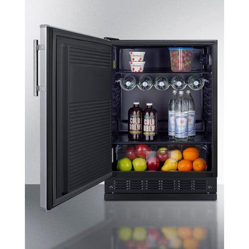 Summit Outdoor All-Refrigerator Summit 24&quot; Wide All-Refrigerator FF708BLSSRSLHD