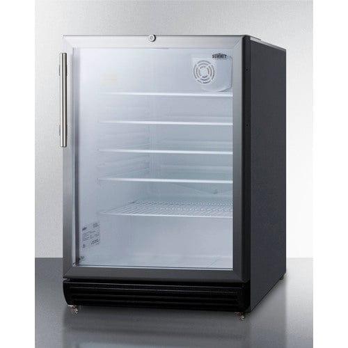 Summit Beverage Center Summit  24&quot; Wide Beverage Center SCR600BGLMBL