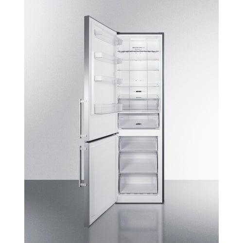 Summit Refrigerators Summit 24" Wide Bottom Freezer Refrigerator FFBF181ES2LHD