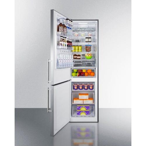 Summit Refrigerators Summit 24" Wide Bottom Freezer Refrigerator FFBF181ES2LHD