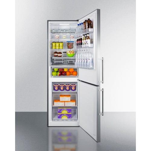 Summit Refrigerators Summit 24&quot; Wide Bottom Freezer Refrigerator FFBF249SS2