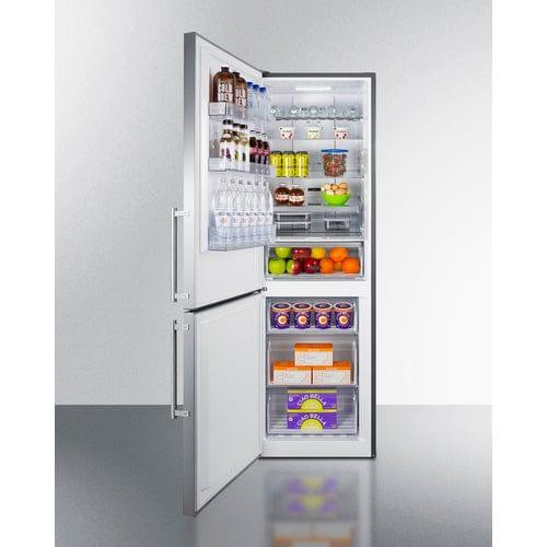 Summit Refrigerators Summit 24&quot; Wide Bottom Freezer Refrigerator FFBF249SS2LHD