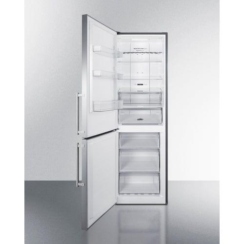 Summit Refrigerators Summit 24&quot; Wide Bottom Freezer Refrigerator FFBF249SS2LHD