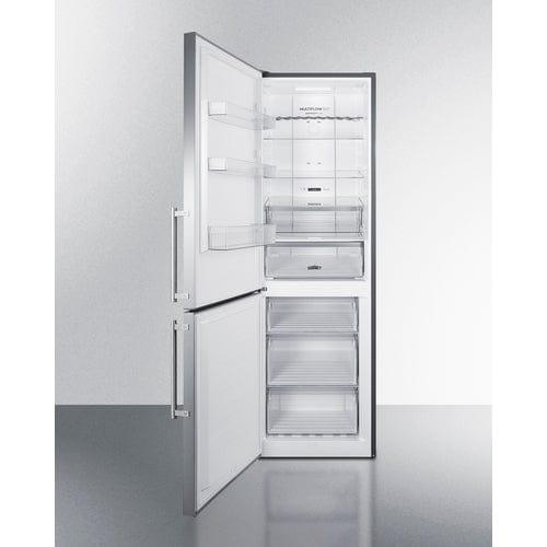 Summit Refrigerators Summit 24" Wide Bottom Freezer Refrigerator FFBF249SS2LHD