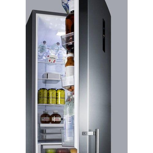 Summit Refrigerators Summit 24&quot; Wide Bottom Freezer Refrigerator With Icemaker FFBF181ES2IM