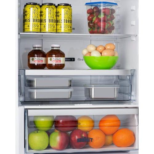 Summit Refrigerators Summit 24&quot; Wide Bottom Freezer Refrigerator With Icemaker FFBF181ES2IM