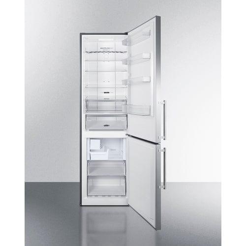 Summit Refrigerators Summit 24" Wide Bottom Freezer Refrigerator With Icemaker FFBF181ES2IM