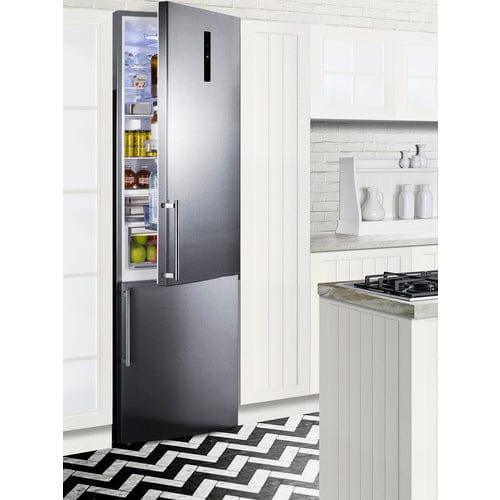 Summit Refrigerators Summit 24" Wide Bottom Freezer Refrigerator With Icemaker FFBF181ES2IM
