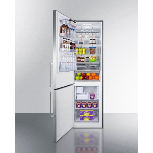 Summit Refrigerators Summit 24&quot; Wide Bottom Freezer Refrigerator With Icemaker FFBF181ES2IMLHD