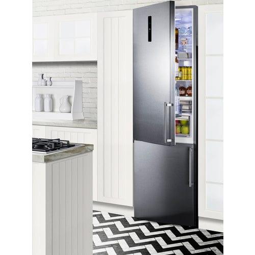 Summit Refrigerators Summit 24&quot; Wide Bottom Freezer Refrigerator With Icemaker FFBF181ES2IMLHD