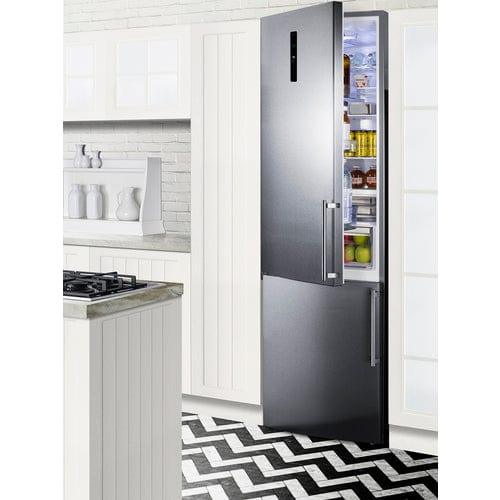 Summit Refrigerators Summit 24" Wide Bottom Freezer Refrigerator With Icemaker FFBF181ES2IMLHD