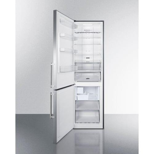 Summit Refrigerators Summit 24" Wide Bottom Freezer Refrigerator With Icemaker FFBF181ES2IMLHD