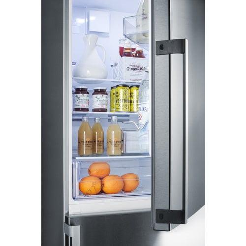 Summit Refrigerators Summit 24&quot; Wide Bottom Freezer Refrigerator With Icemaker FFBF247SSIM