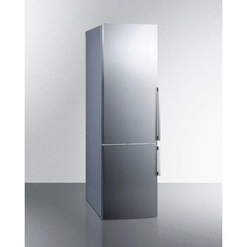 Summit Refrigerators Summit 24&quot; Wide Bottom Freezer Refrigerator With Icemaker FFBF247SSIMLHD