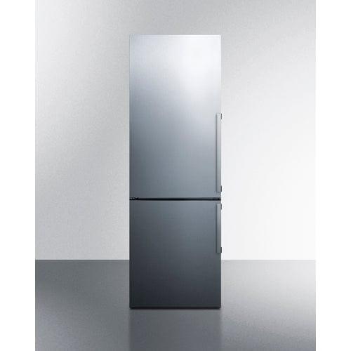 Summit Refrigerators Summit 24&quot; Wide Bottom Freezer Refrigerator With Icemaker FFBF247SSIMLHD