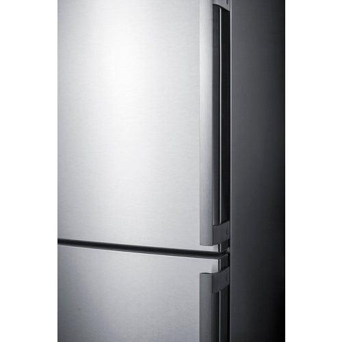 Summit Refrigerators Summit 24&quot; Wide Bottom Freezer Refrigerator With Icemaker FFBF247SSIMLHD