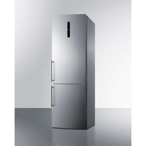 Summit Refrigerators Summit 24&quot; Wide Bottom Freezer Refrigerator with Icemaker FFBF249SS2IM