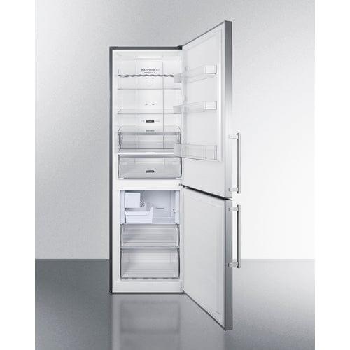 Summit Refrigerators Summit 24&quot; Wide Bottom Freezer Refrigerator with Icemaker FFBF249SS2IM