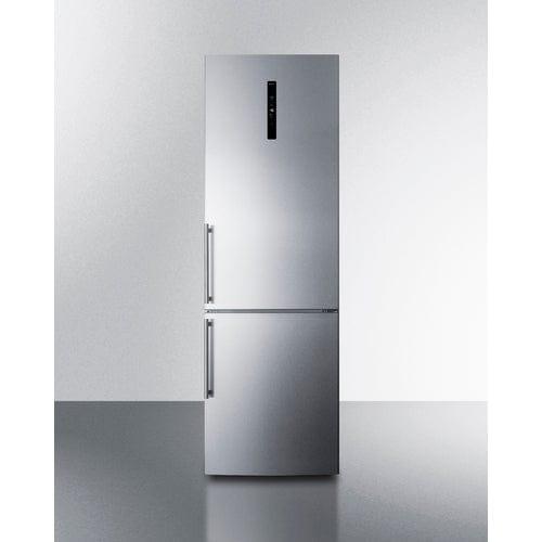 Summit Refrigerators Summit 24&quot; Wide Bottom Freezer Refrigerator with Icemaker FFBF249SS2IM