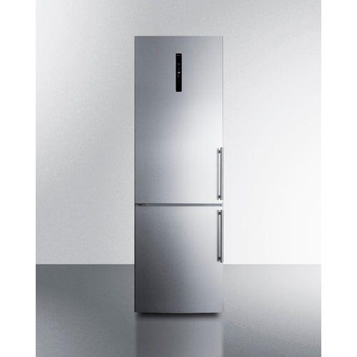 Summit Refrigerators Summit 24&quot; Wide Bottom Freezer Refrigerator with Icemaker FFBF249SS2IMLHD