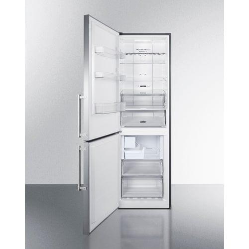 Summit Refrigerators Summit 24&quot; Wide Bottom Freezer Refrigerator with Icemaker FFBF249SS2IMLHD