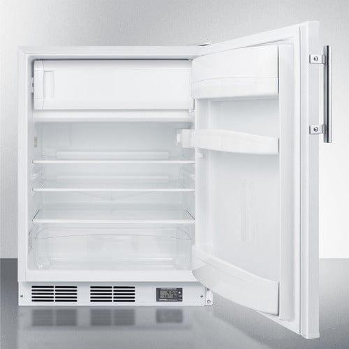 Summit Refrigerators Summit 24&quot; Wide Break Room Refrigerator-Freezer, ADA Compliant BKRF661BIADA