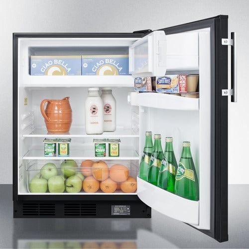 Summit Refrigerators Summit 24" Wide Break Room Refrigerator-Freezer, ADA Compliant BKRF663BBIADA