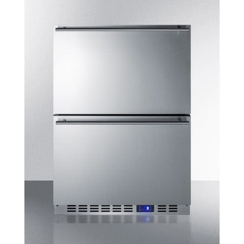 Summit Refrigerators Summit 24" Wide Built-In 2-Drawer All-Refrigerator CL2R248