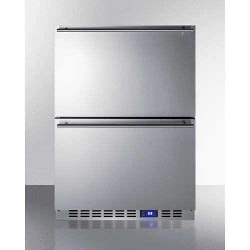 Summit Refrigerators Summit 24" Wide Built-In 2-Drawer All-Refrigerator FF642D