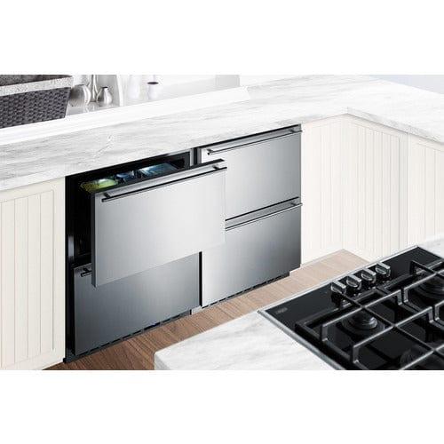 Summit Refrigerators Summit 24" Wide Built-In 2-Drawer All-Refrigerator FF642D