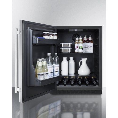 Summit Refrigerators Summit 24" Wide Built-In All-Refrigerator, ADA Compliant AL54CSSLHD