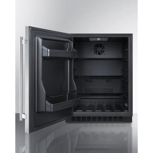 Summit Refrigerators Summit 24" Wide Built-In All-Refrigerator, ADA Compliant AL54CSSLHD