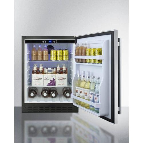 Summit Refrigerators Summit 24&quot; Wide Built-In All-Refrigerator, ADA Compliant AL55CSS