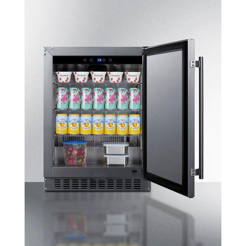 Summit Freezers Summit 24&quot; Wide Built-In All-Refrigerator, ADA Compliant ASDS2413CSS