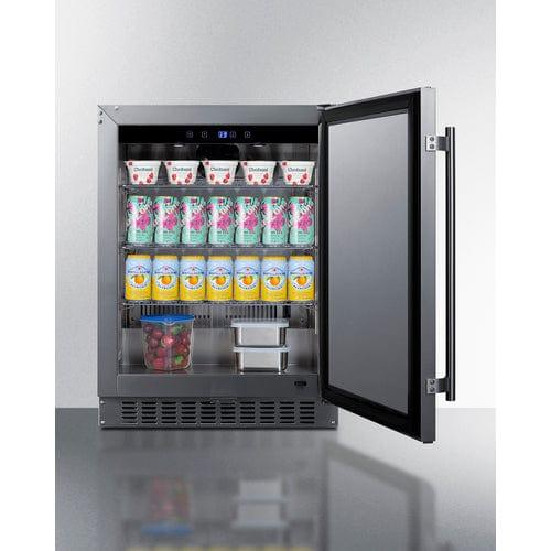 Summit Freezers Summit 24" Wide Built-In All-Refrigerator, ADA Compliant ASDS2413CSS