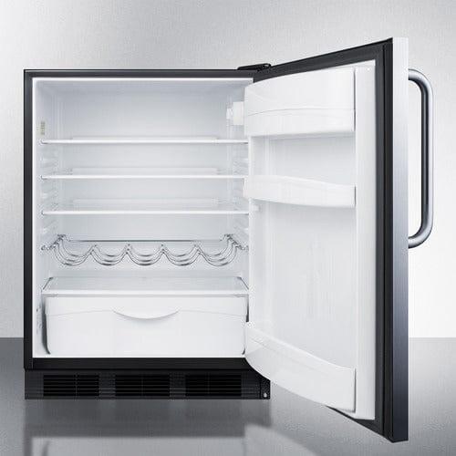 Summit Refrigerators Summit 24&quot; Wide Built-In All-Refrigerator, ADA Compliant FF63BKCSSADA