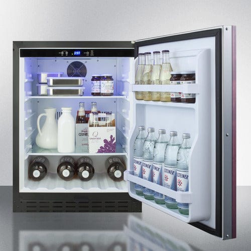 Summit Refrigerators Summit 24&quot; Wide Built-In All-Refrigerator, ADA Compliant (Panel Not Included) AL55IF